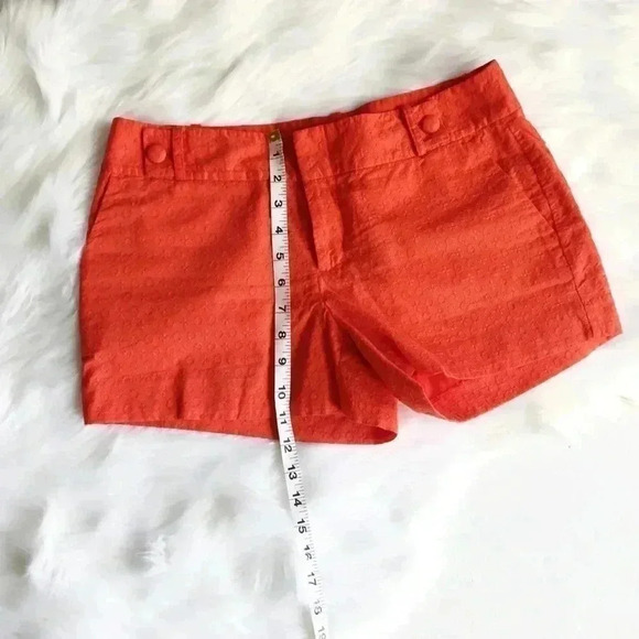 Banana Republic Ryan Fit Orange Eyelet Shorts - Picture 5 of 7